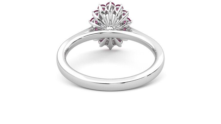 Taylor & Hart Lyra Oval Engagement Ring 360 degree image 15