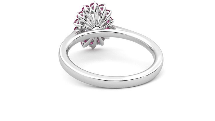 Taylor & Hart Lyra Oval Engagement Ring 360 degree image 16