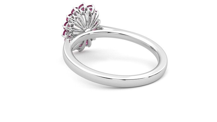 Taylor & Hart Lyra Oval Engagement Ring 360 degree image 17