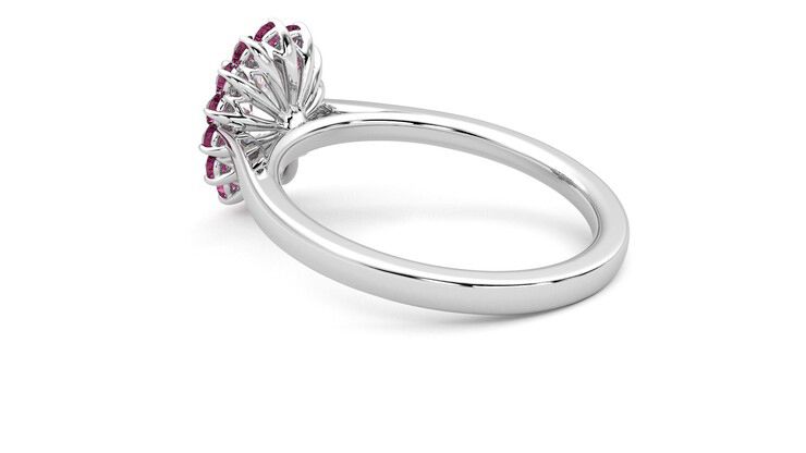 Taylor & Hart Lyra Oval Engagement Ring 360 degree image 18