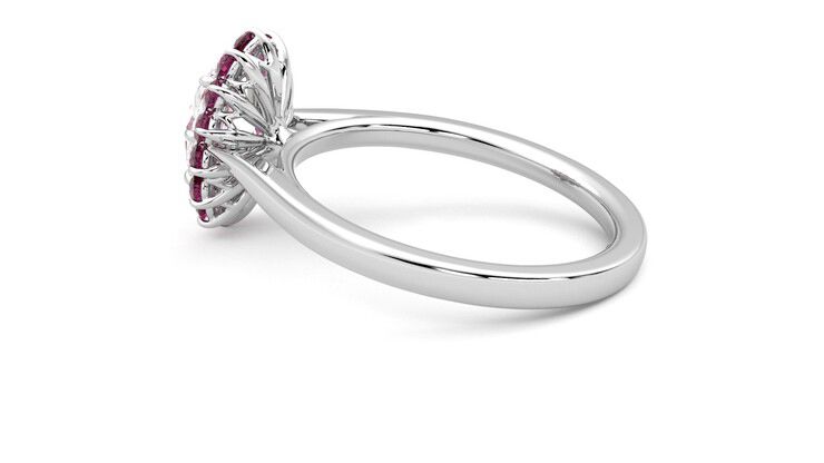 Taylor & Hart Lyra Oval Engagement Ring 360 degree image 19