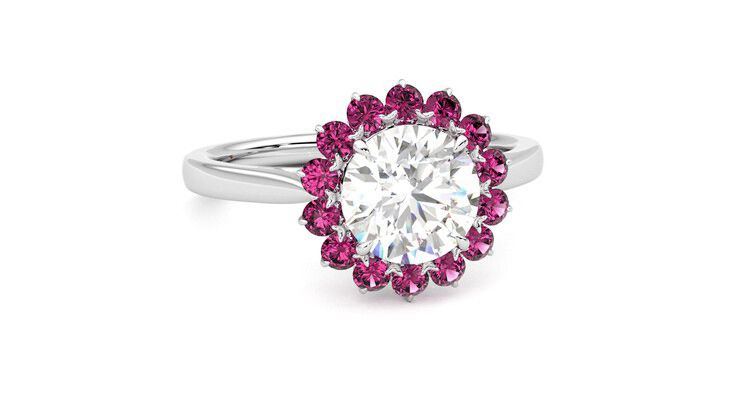Taylor & Hart Lyra Round Engagement Ring 360 degree image 3