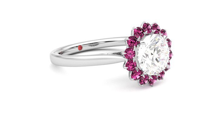 Taylor & Hart Lyra Round Engagement Ring 360 degree image 6