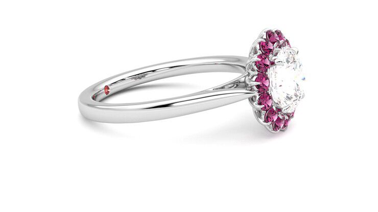 Taylor & Hart Lyra Round Engagement Ring 360 degree image 8
