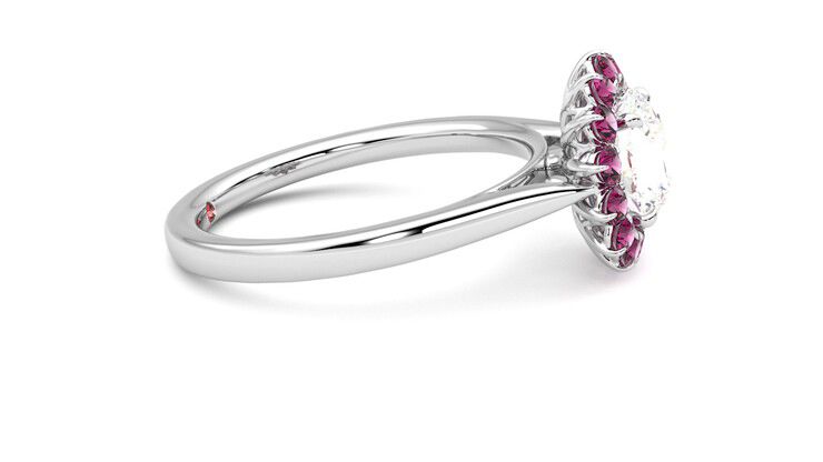 Taylor & Hart Lyra Round Engagement Ring 360 degree image 9