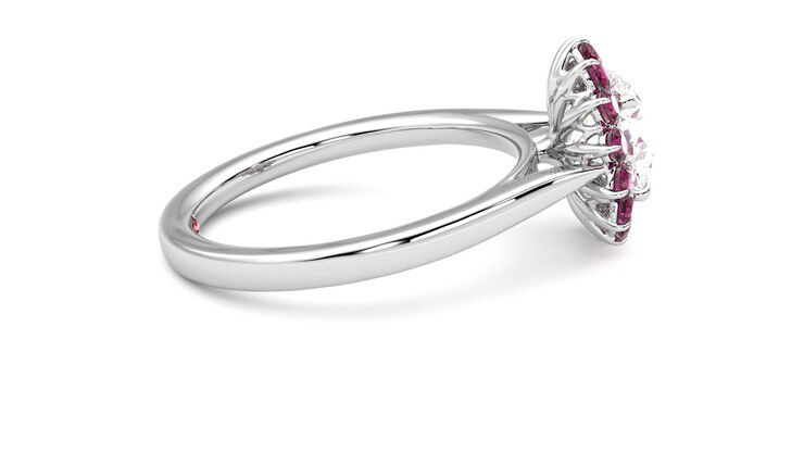 Taylor & Hart Lyra Round Engagement Ring 360 degree image 10