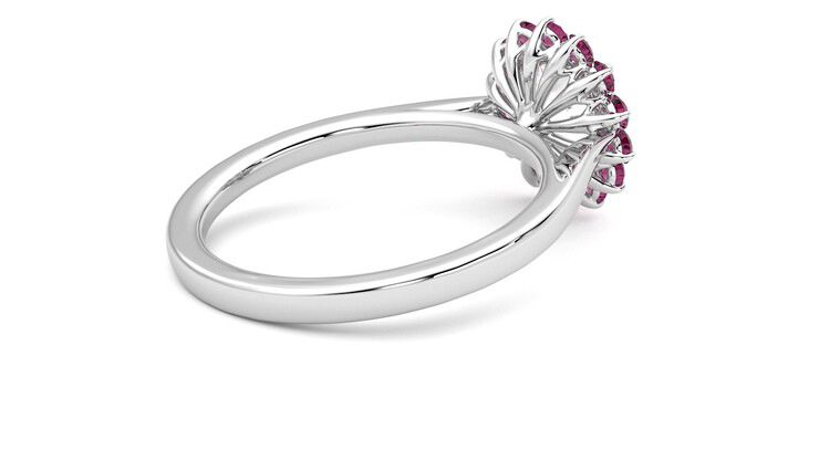 Taylor & Hart Lyra Round Engagement Ring 360 degree image 12