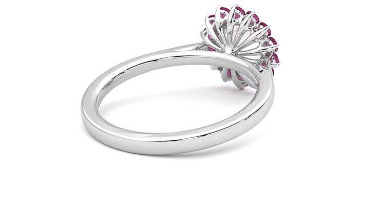 Taylor & Hart Lyra Round Engagement Ring 360 degree image 13