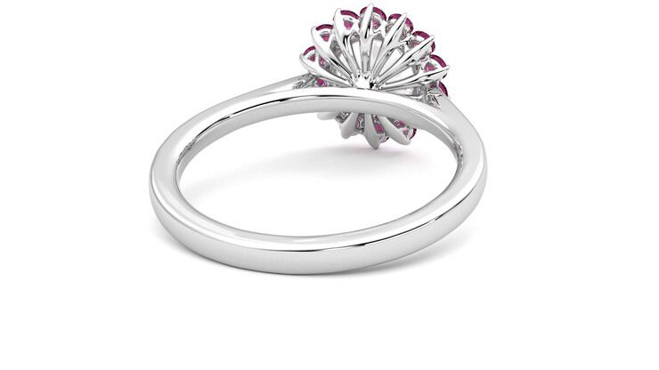 Taylor & Hart Lyra Round Engagement Ring 360 degree image 14