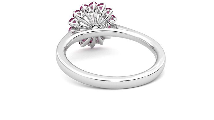 Taylor & Hart Lyra Round Engagement Ring 360 degree image 16