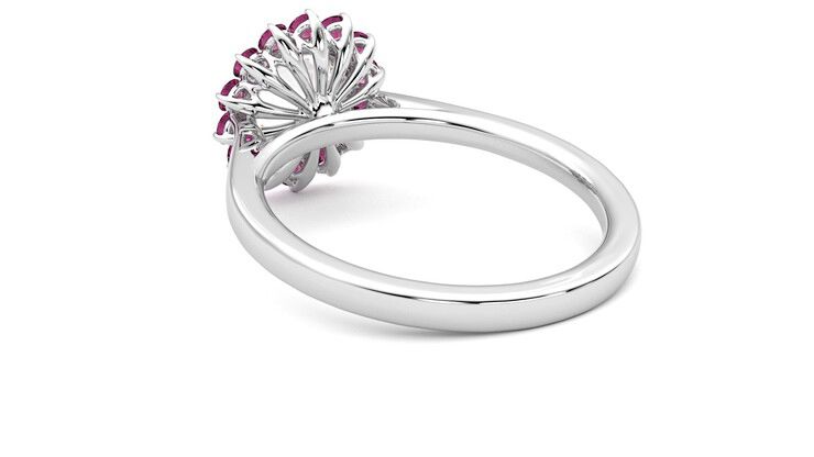 Taylor & Hart Lyra Round Engagement Ring 360 degree image 17