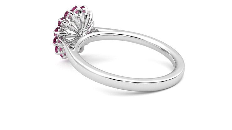 Taylor & Hart Lyra Round Engagement Ring 360 degree image 18