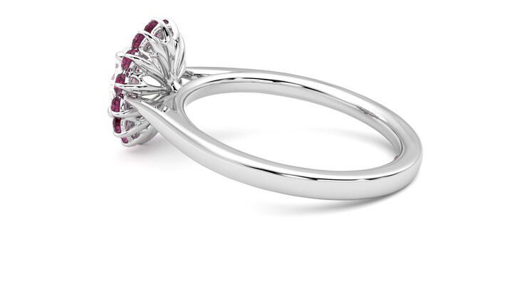 Taylor & Hart Lyra Round Engagement Ring 360 degree image 19