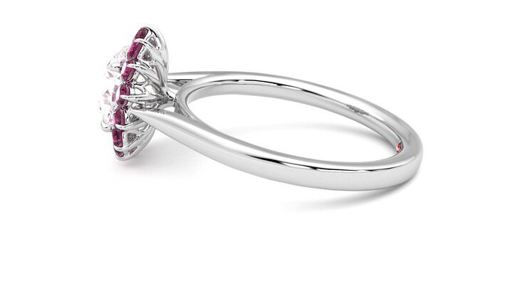 Taylor & Hart Lyra Round Engagement Ring 360 degree image 20