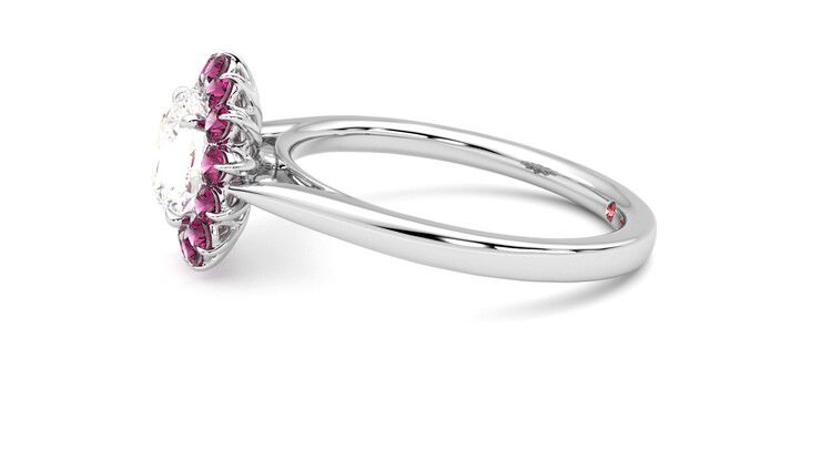 Taylor & Hart Lyra Round Engagement Ring 360 degree image 21