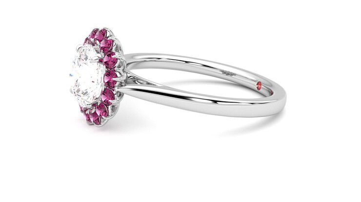 Taylor & Hart Lyra Round Engagement Ring 360 degree image 22