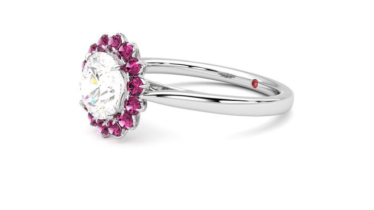 Taylor & Hart Lyra Round Engagement Ring 360 degree image 23