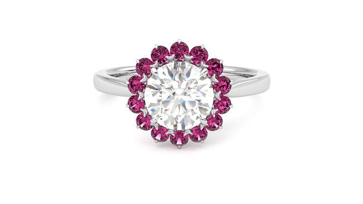 Taylor & Hart Lyra Round Engagement Ring 360 degree image 29