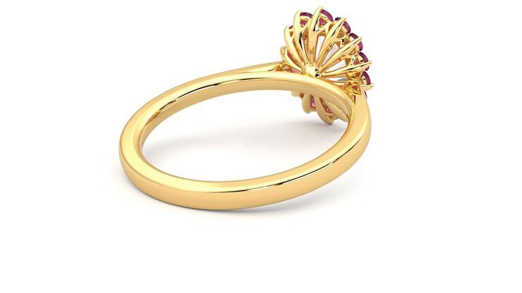 Taylor & Hart Lyra Oval Engagement Ring 360 degree image 13