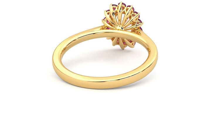 Taylor & Hart Lyra Oval Engagement Ring 360 degree image 14