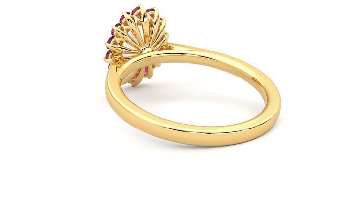 Taylor & Hart Lyra Oval Engagement Ring 360 degree image 17