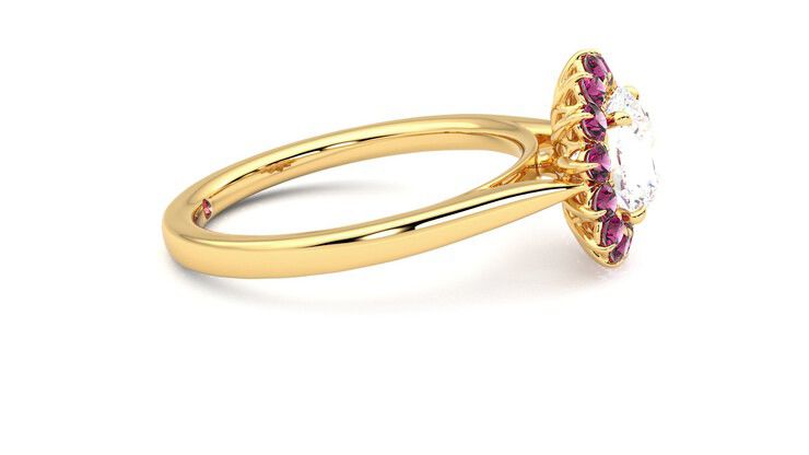 Taylor & Hart Lyra Round Engagement Ring 360 degree image 9