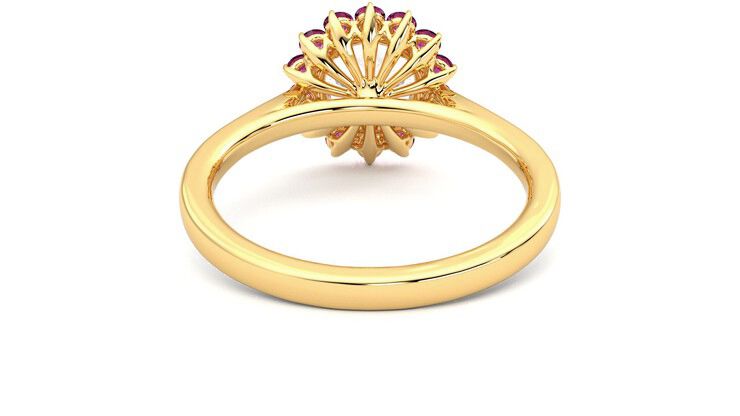 Taylor & Hart Lyra Round Engagement Ring 360 degree image 15