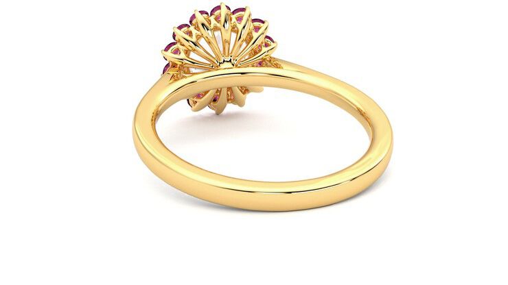 Taylor & Hart Lyra Round Engagement Ring 360 degree image 16