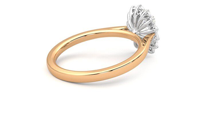 Taylor & Hart Lyra Oval Engagement Ring 360 degree image 12