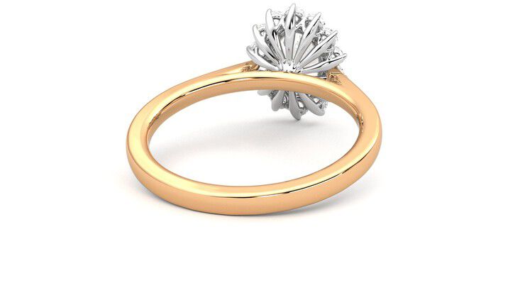 Taylor & Hart Lyra Oval Engagement Ring 360 degree image 14