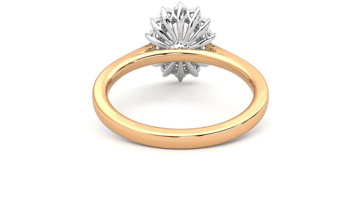 Taylor & Hart Lyra Oval Engagement Ring 360 degree image 15