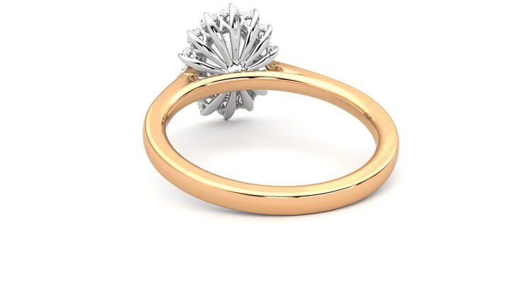 Taylor & Hart Lyra Oval Engagement Ring 360 degree image 16