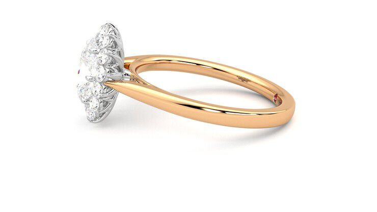Taylor & Hart Lyra Oval Engagement Ring 360 degree image 21