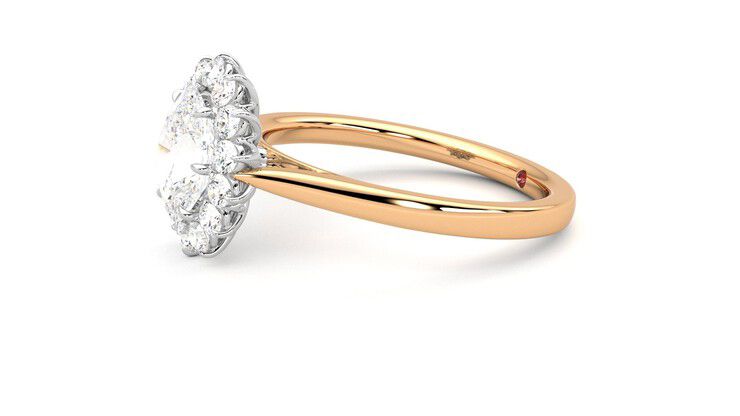 Taylor & Hart Lyra Oval Engagement Ring 360 degree image 22