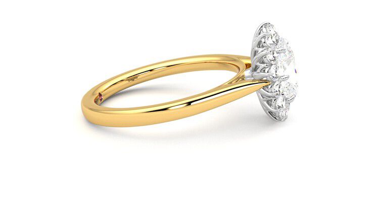 Taylor & Hart Lyra Oval Engagement Ring 360 degree image 9