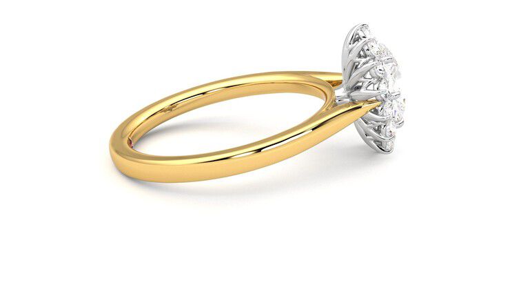 Taylor & Hart Lyra Oval Engagement Ring 360 degree image 10