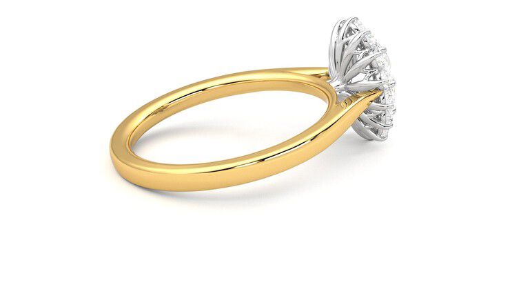 Taylor & Hart Lyra Oval Engagement Ring 360 degree image 11