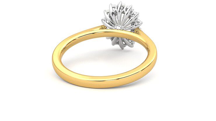 Taylor & Hart Lyra Oval Engagement Ring 360 degree image 14