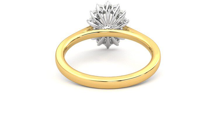 Taylor & Hart Lyra Oval Engagement Ring 360 degree image 15