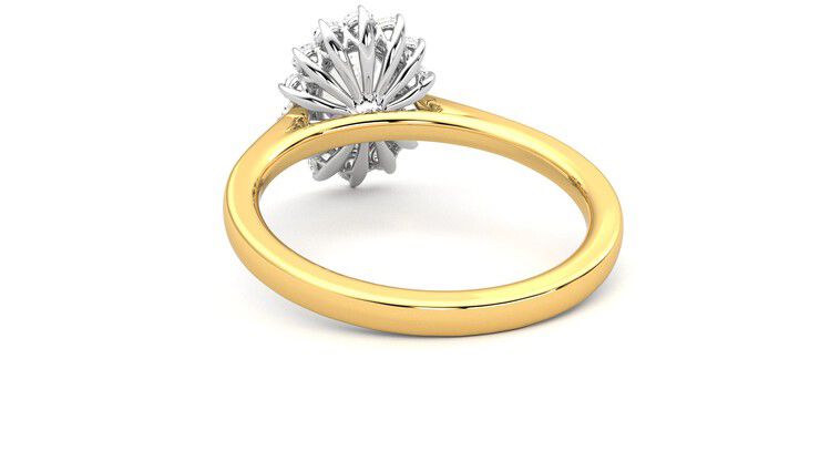 Taylor & Hart Lyra Oval Engagement Ring 360 degree image 16