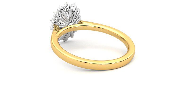 Taylor & Hart Lyra Oval Engagement Ring 360 degree image 17