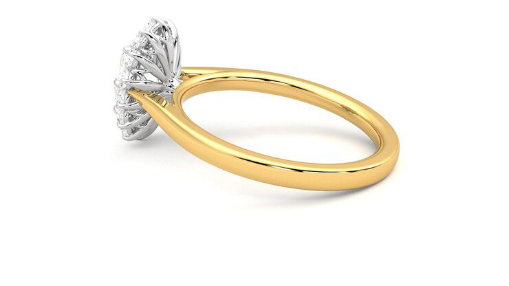 Taylor & Hart Lyra Oval Engagement Ring 360 degree image 19