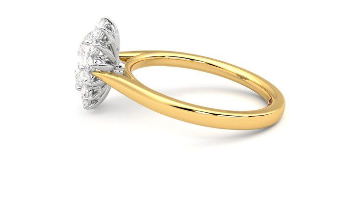 Taylor & Hart Lyra Oval Engagement Ring 360 degree image 20