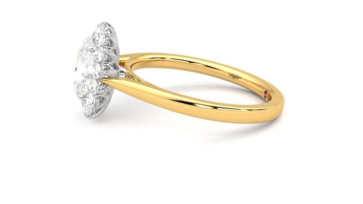 Taylor & Hart Lyra Oval Engagement Ring 360 degree image 21