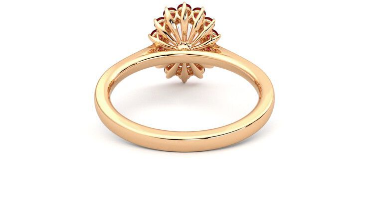 Taylor & Hart Lyra Oval Engagement Ring 360 degree image 15
