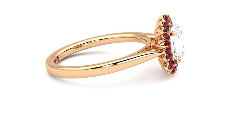 Taylor & Hart Lyra Round Engagement Ring 360 degree image 9