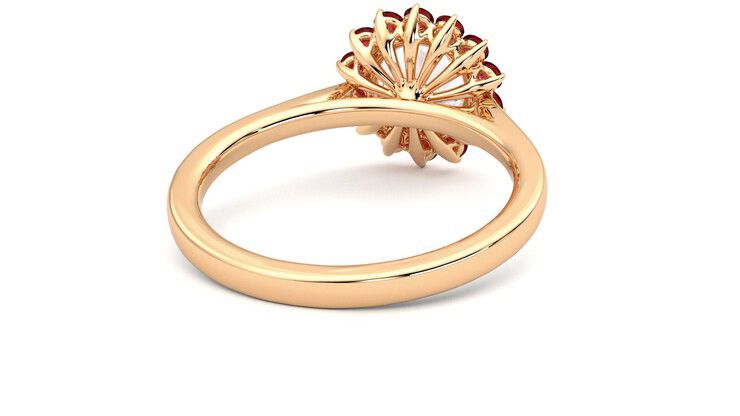Taylor & Hart Lyra Round Engagement Ring 360 degree image 14
