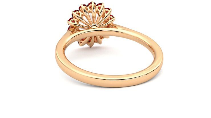 Taylor & Hart Lyra Round Engagement Ring 360 degree image 16