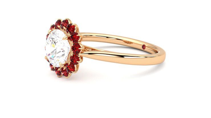 Taylor & Hart Lyra Round Engagement Ring 360 degree image 23