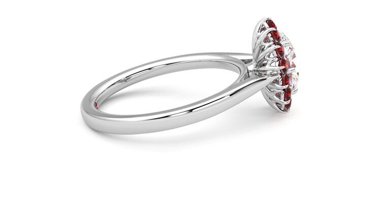 Taylor & Hart Lyra Oval Engagement Ring 360 degree image 10